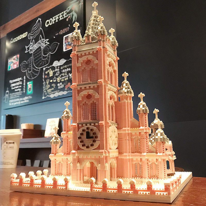 Zhe gao LZ 8052 Ho Chi Minh Pink Church 7017pcs