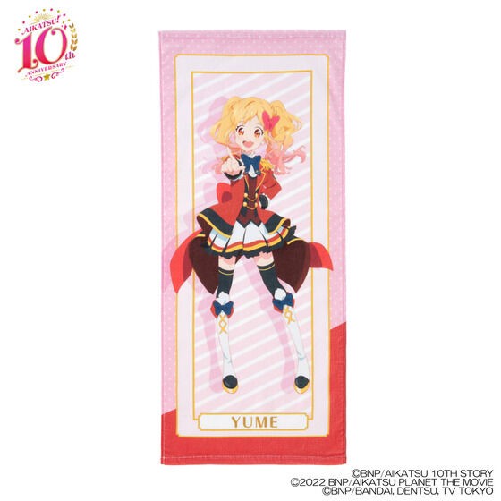 PRE-ORDER : Aikatsu! Series 10th ANNIVERSARY Face Towel Successive Protagonists