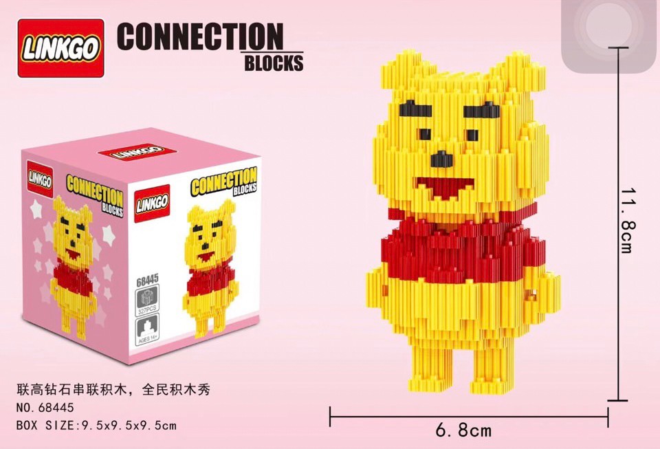 Linkgo 68441-68446 , 68469-68474 Best Hitz Animation Pooh Snoopy Totoro Kumamon Spongbob Mike Conan My Melody Cinnamoroll Garfield Nick