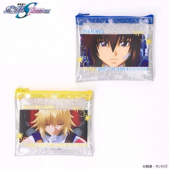 PRE-ORDER : Mobile Suit Gundam SEED FREEDOM Kira・Cagalli River Day Series Pouch with Glitter (2 types in total)