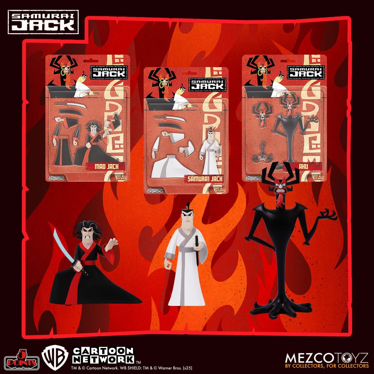 Pre-order : 5 POINTS Samurai Jack Deluxe Set by Mezco Toyz