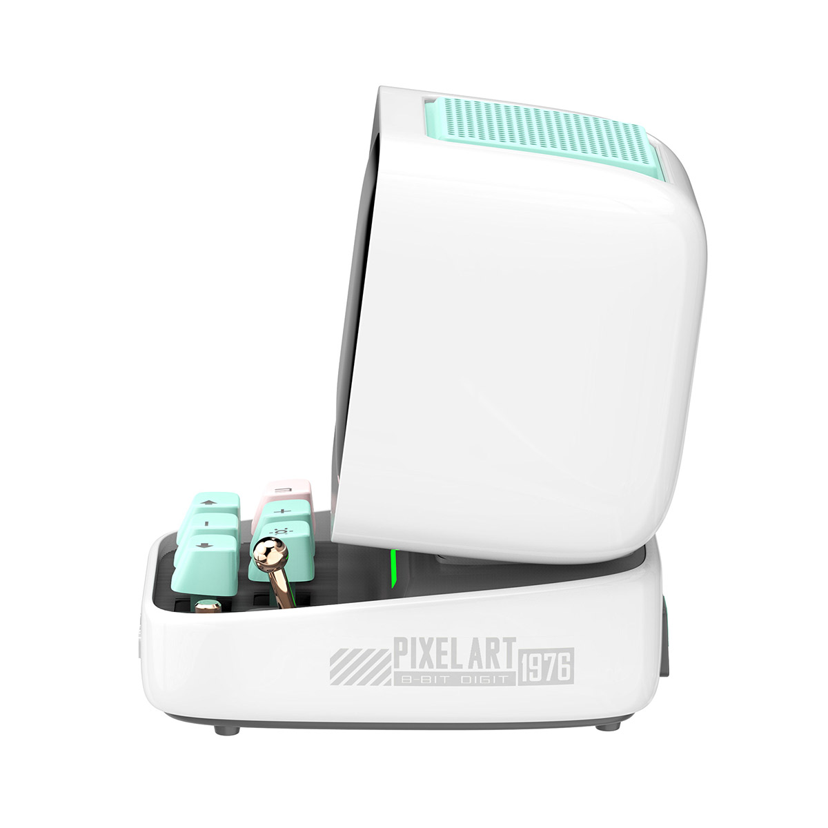 Divoom Ditoo Pro ลำโพง Bluetooth Pixel Art Mechanical Button สีขาว White