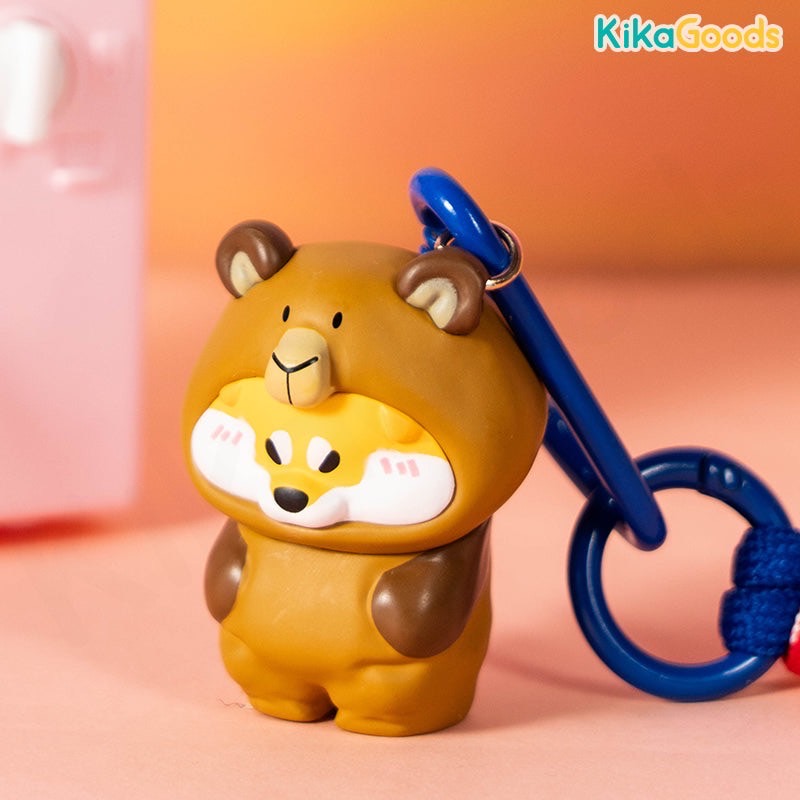 พวงกุญแจ ลิขสิทธิ์แท้ ได้ 1ตัว - Shiba - Achai Goji Puppy Crossing Daily Work Series Keychain by Dodowo
