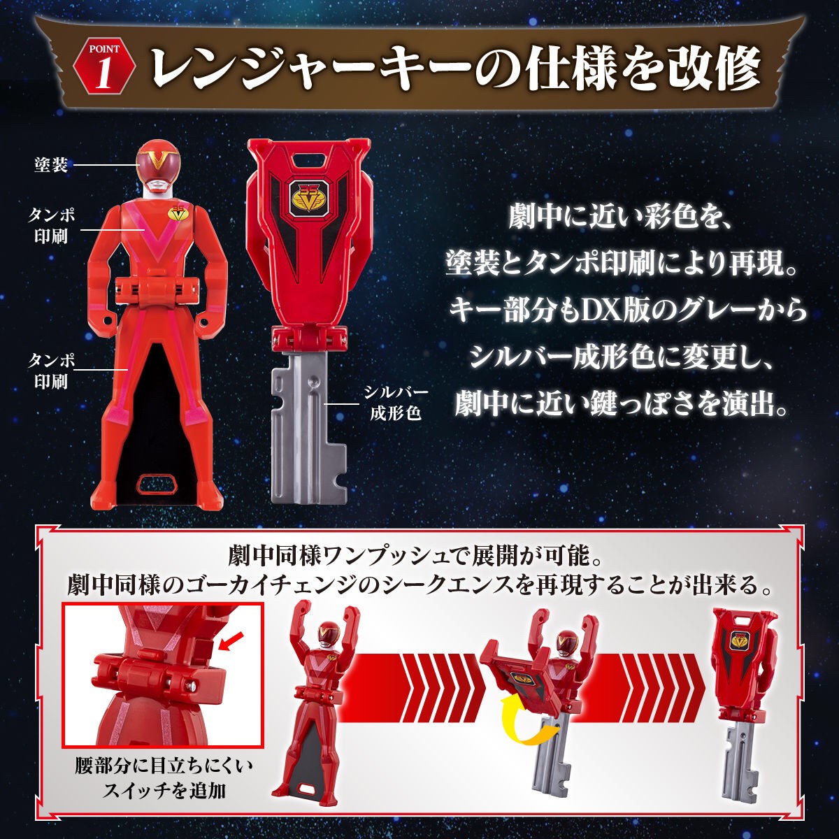 Kaizoku Sentai Gokaiger Ranger Key -MEMORIAL EDITION- 35 Red Set by Bandai (มีกล่องน้ำตาล)