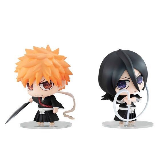 PRE-ORDER : Chimi Mega Buddy Series! BLEACH : Ichigo Kurosaki & Rukia Kuchiki Shinigami Set (with limited benefits)