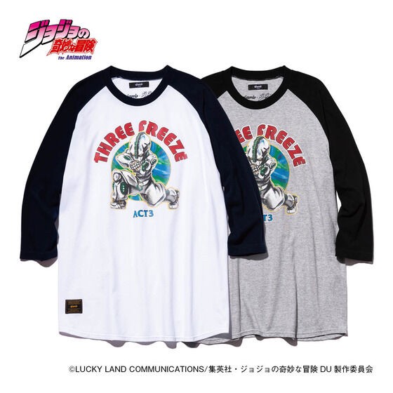 PRE-ORDER : JoJo's Bizarre Adventure: Diamond is Unbreakable [glamb] Echoes Act3 Raglan T-shirt