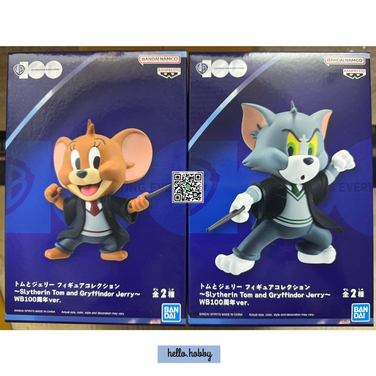 Tom And Jerry Figure Collection ~Slytherin Tom And Gryffindor Jerry~ WB100th Anniversary Ver. By Banpresto (A:Tom) (B:Jerry)