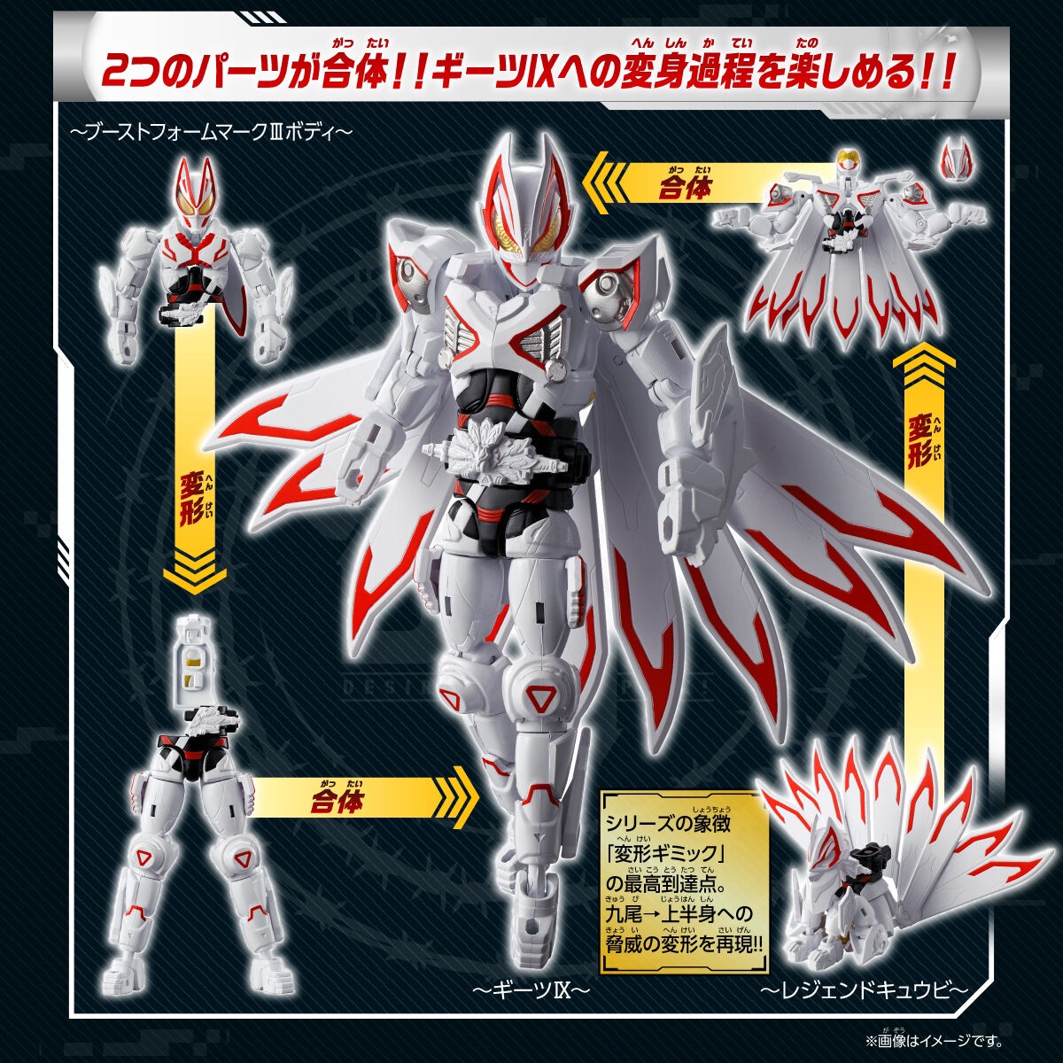 PRE-ORDER : Revolve Change Figure PB06 Kamen Rider Geats IX & Boost Form Mark III Set