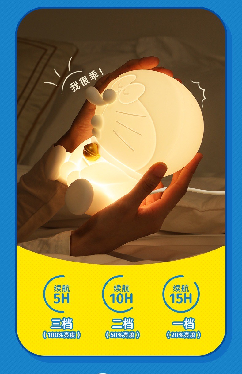 โคมไฟโดราเอม่อน ลิขสิทธิ์แท้ - Doraemon Sleep Companion Pat Night Light Series LED Lamp by ROCK