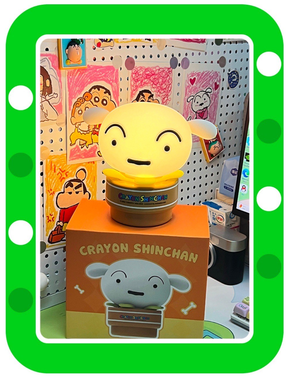โคมไฟชินจัง - Crayon Shinchan Shiro Potted LED Night Light Lamp by QZoo