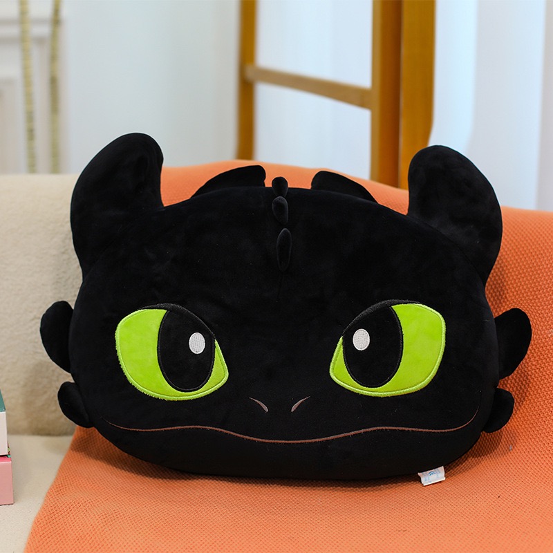 หมอนอิง เขี้ยวกุด ลิขสิทธิ์แท้ How to Train Your Dragon Series - Night Fury Cool Plush Hug Toy by Potdemiel