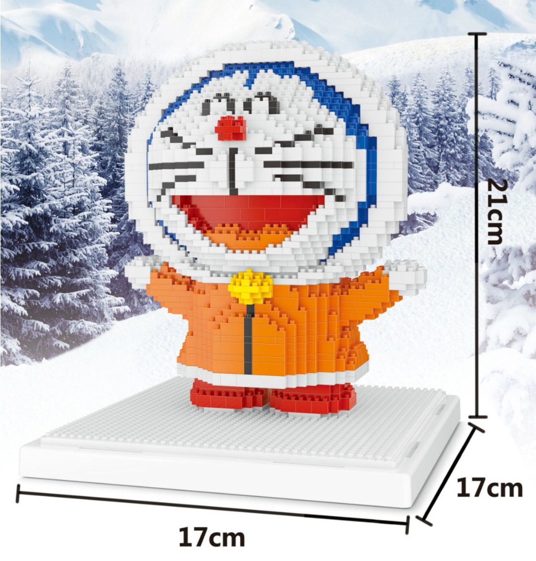 Wise Hawk 2489 Doraemon Snowman 1681pcs
