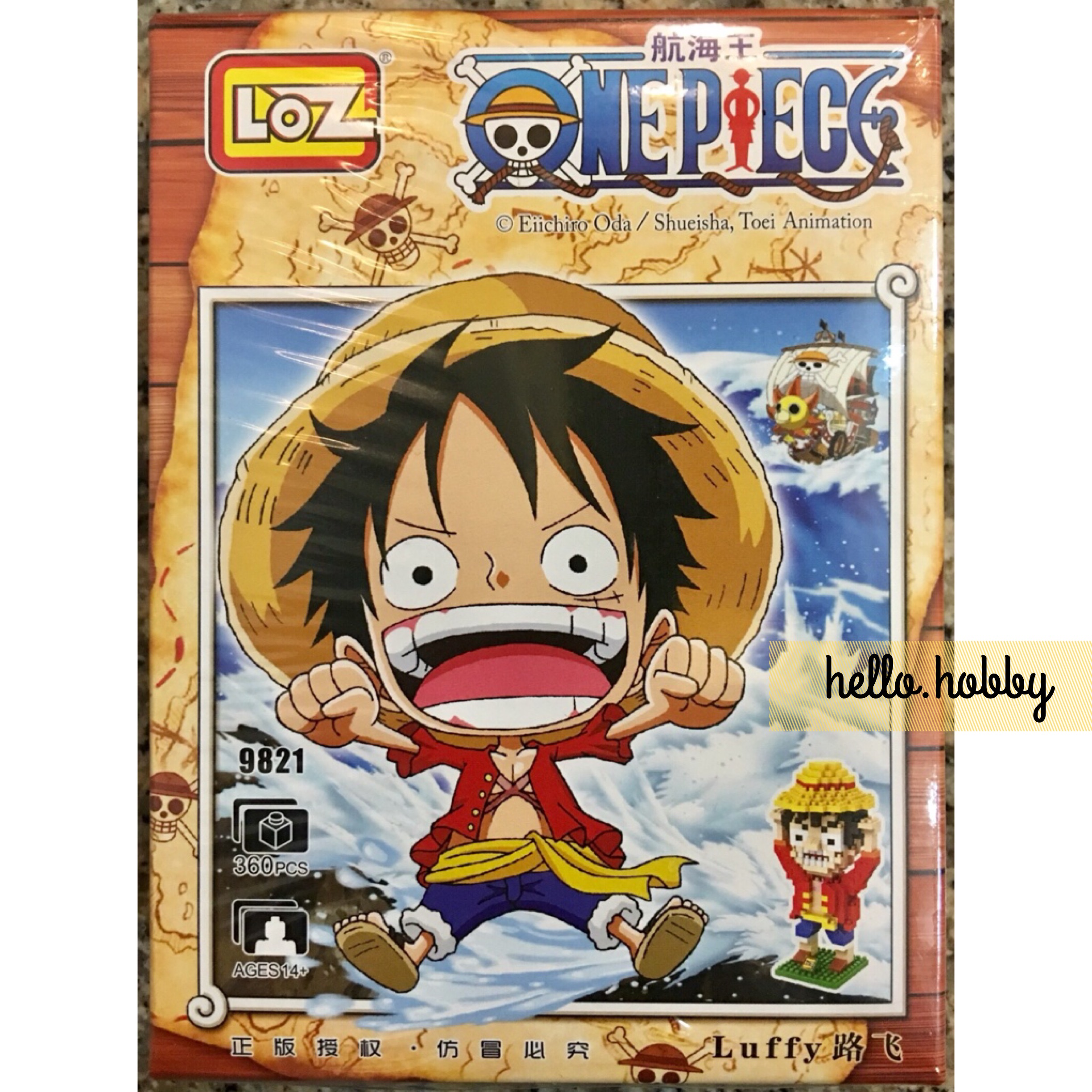 LOZ 9821 One Piece Luffy 360Pcs