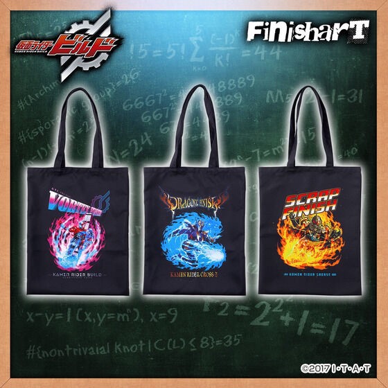 PRE-ORDER : FinisharT Kamen Rider Build Series Tote Bag All 3 Types