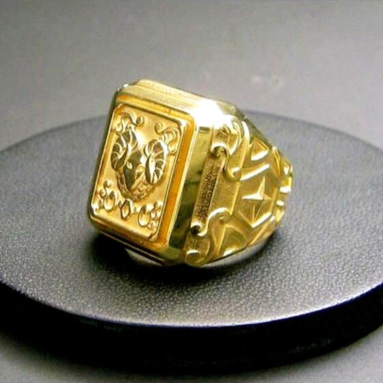 PRE-ORDER : Saint Seiya Gold Cloth Box Design Silver925 Ring