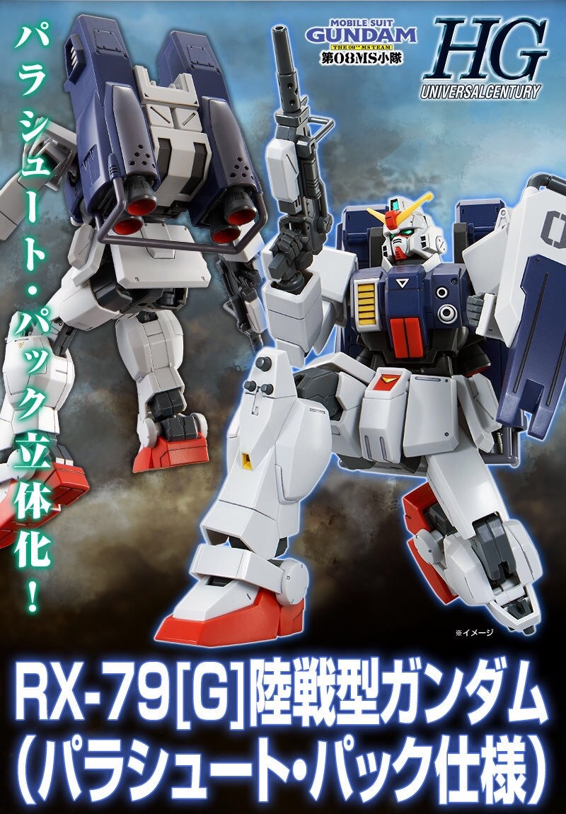 PRE-ORDER : HG 1/144 GROUND TYPE GUNDAM (PARACHUTE PACK VER.) PLASTIC MODEL