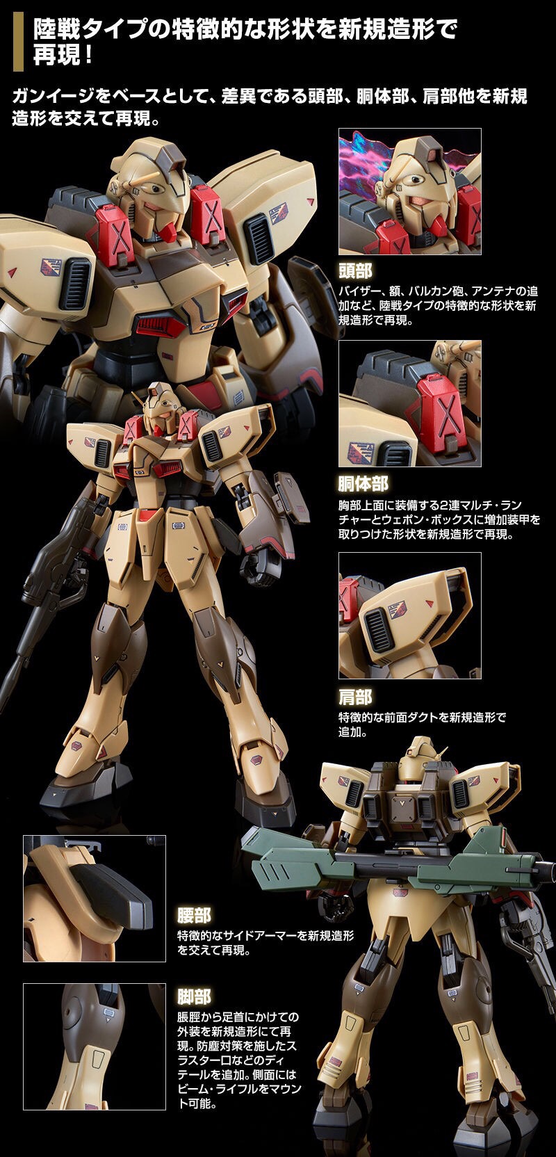 PRE-ORDER : RE/100 GUN EZ GROUND TYPE PLASTIC MODEL