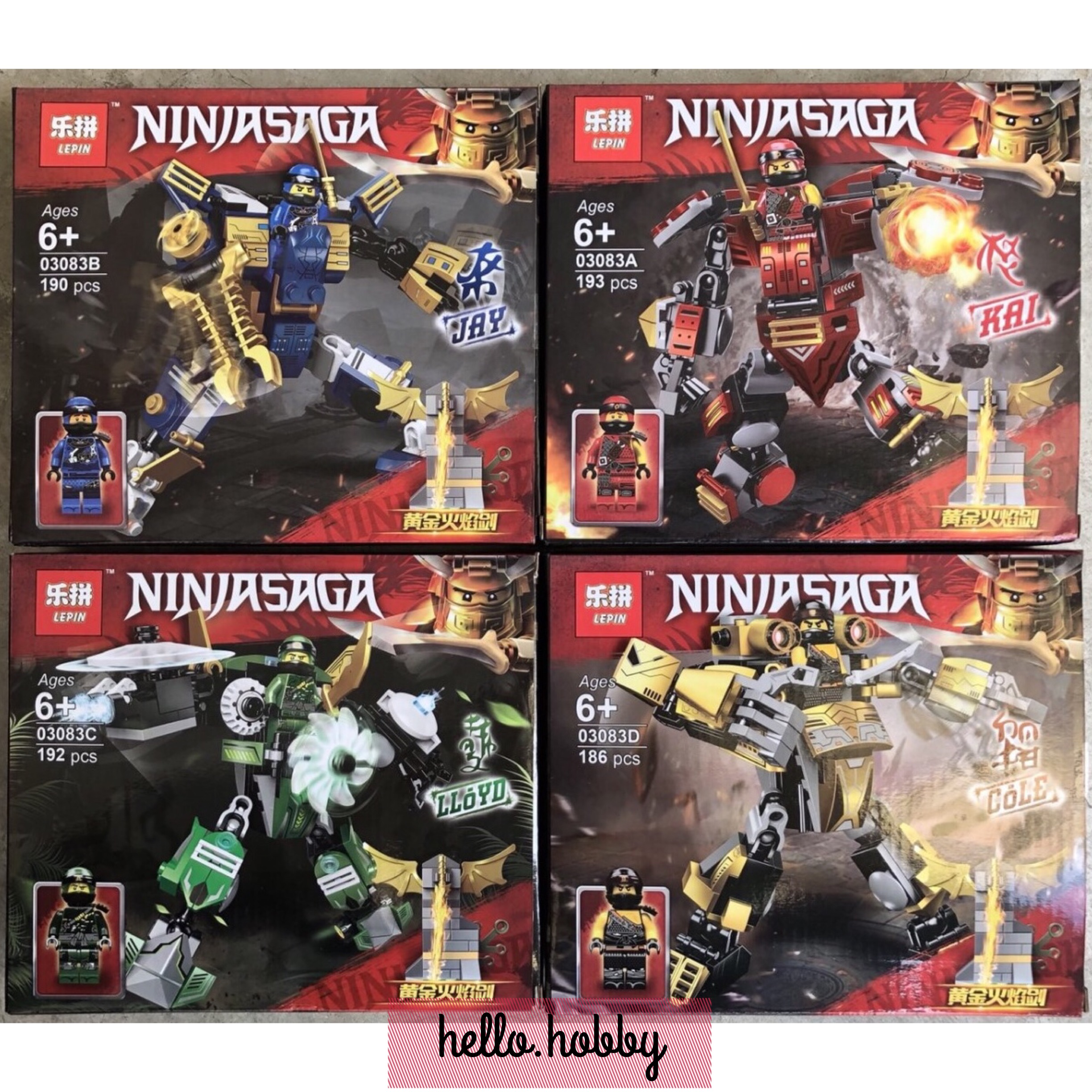 Lepin 03083 A-D Ninjago