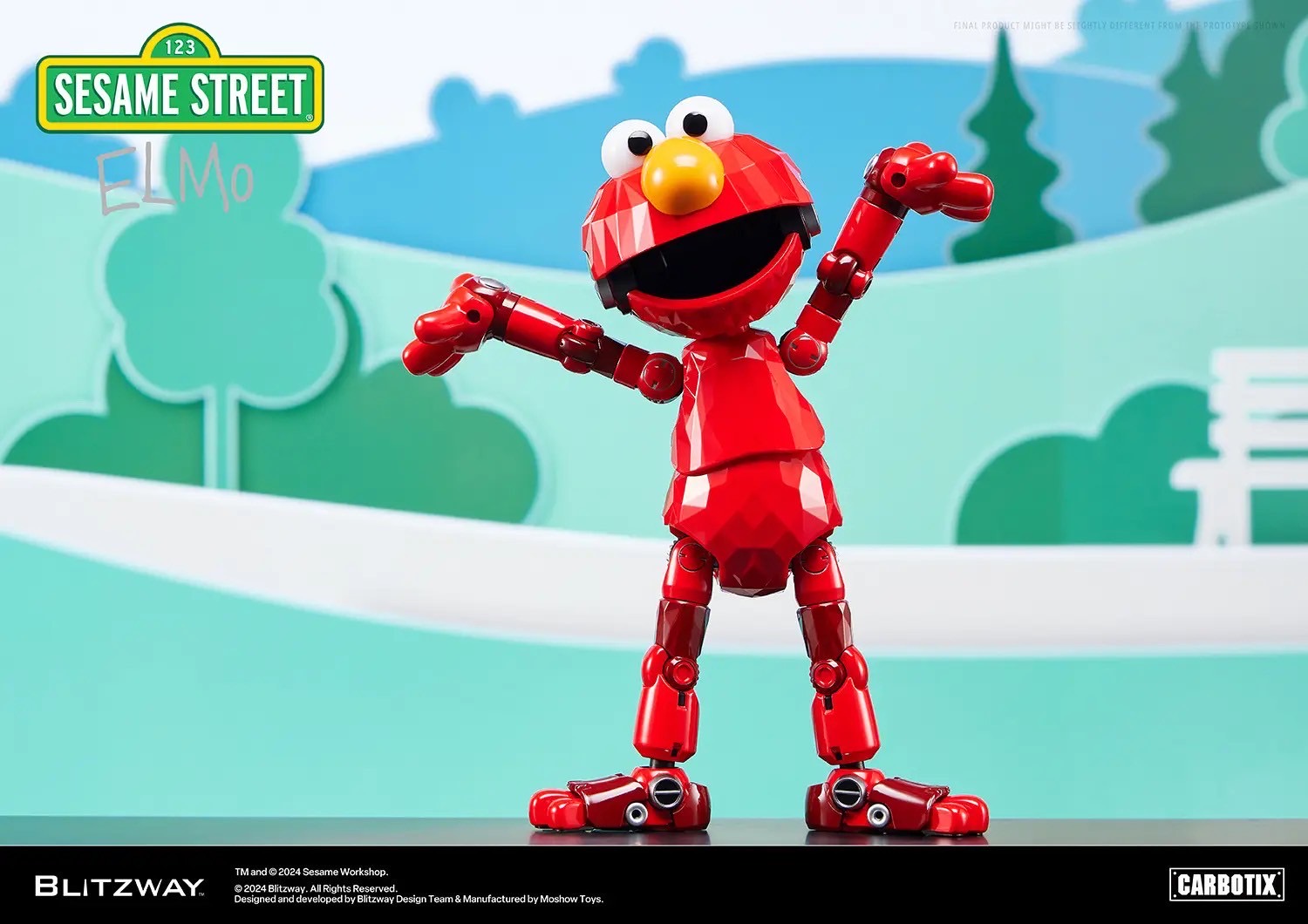 หุ่นยนต์ CARBOTIX - Sesame Street DX Ver. (Set of 3 : Elmo & Cookie Monster & Big Bird) by Blitzway (มีกล่องน้ำตาล)