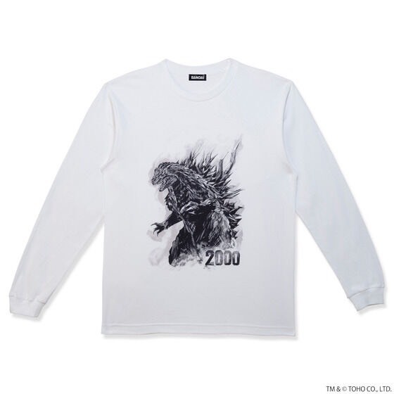 PRE-ORDER : Godzilla Monochrome Design Long Sleeve T-shirt