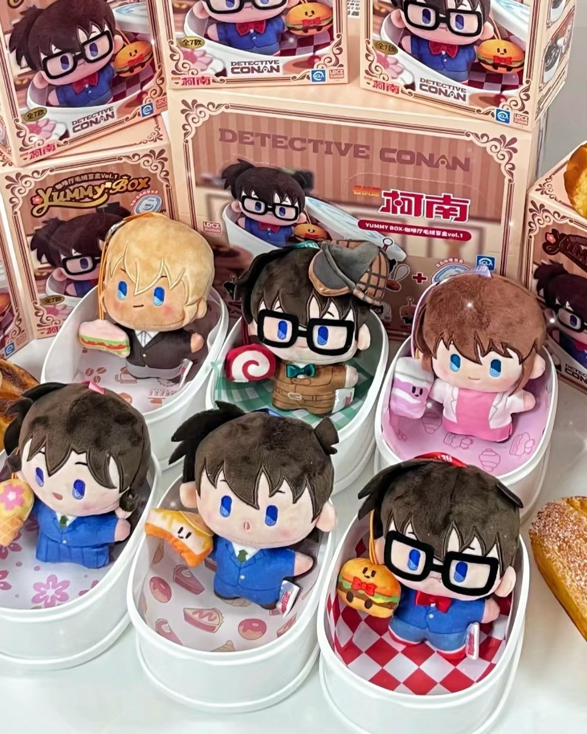 ตุ๊กตาพวงกุญแจโคนัน - Detective Conan - Yummy Box - Cafe Plush Series by LDCX