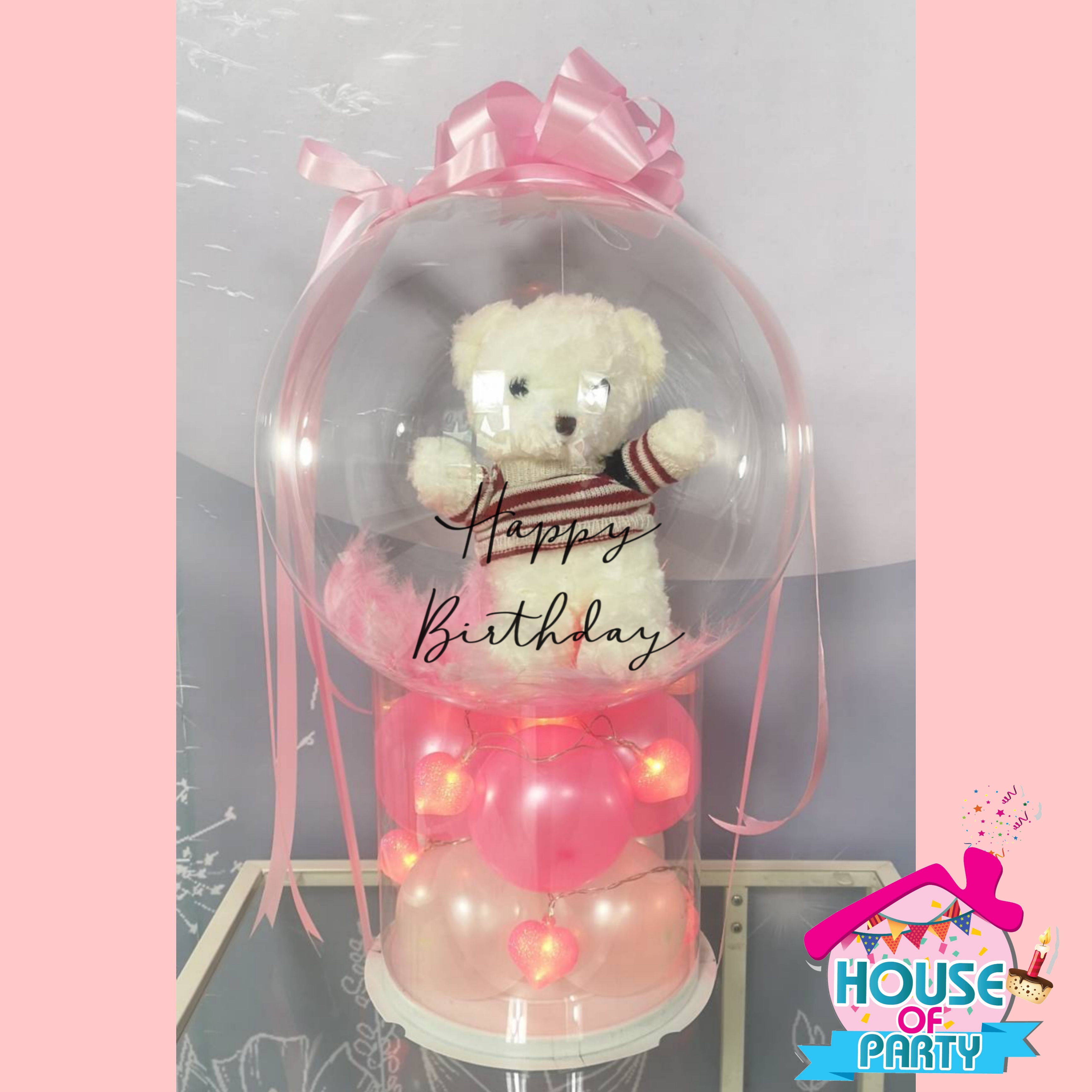 ช่อลูกโป่ง 18" อัดลม (สั่งทาง Line:@houseofparty เท่านั้นนะคะ)