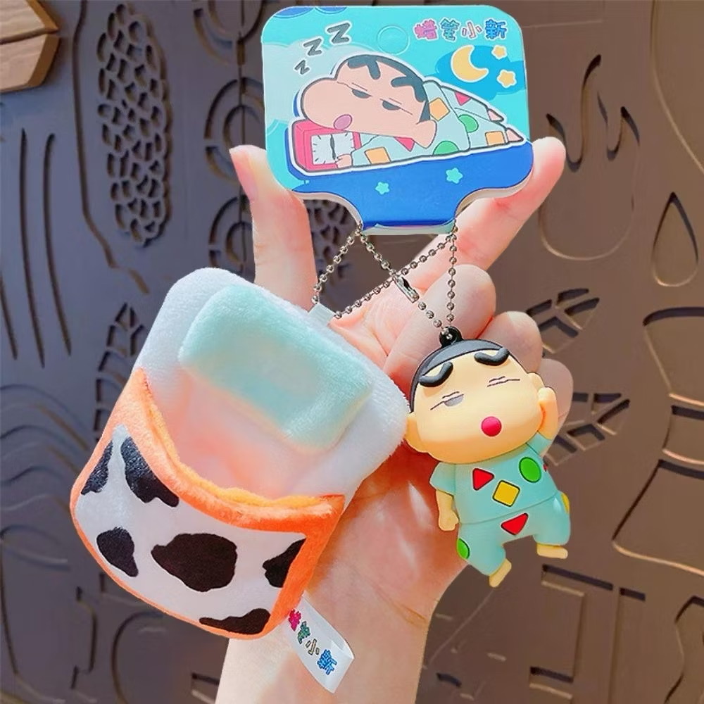 พวงกุญแจ ชินจัง ลิขสิทธิ์แท้ Crayon Shinchan Sleep Quilt Plush Pendant keychain by Shanghai Futabasha