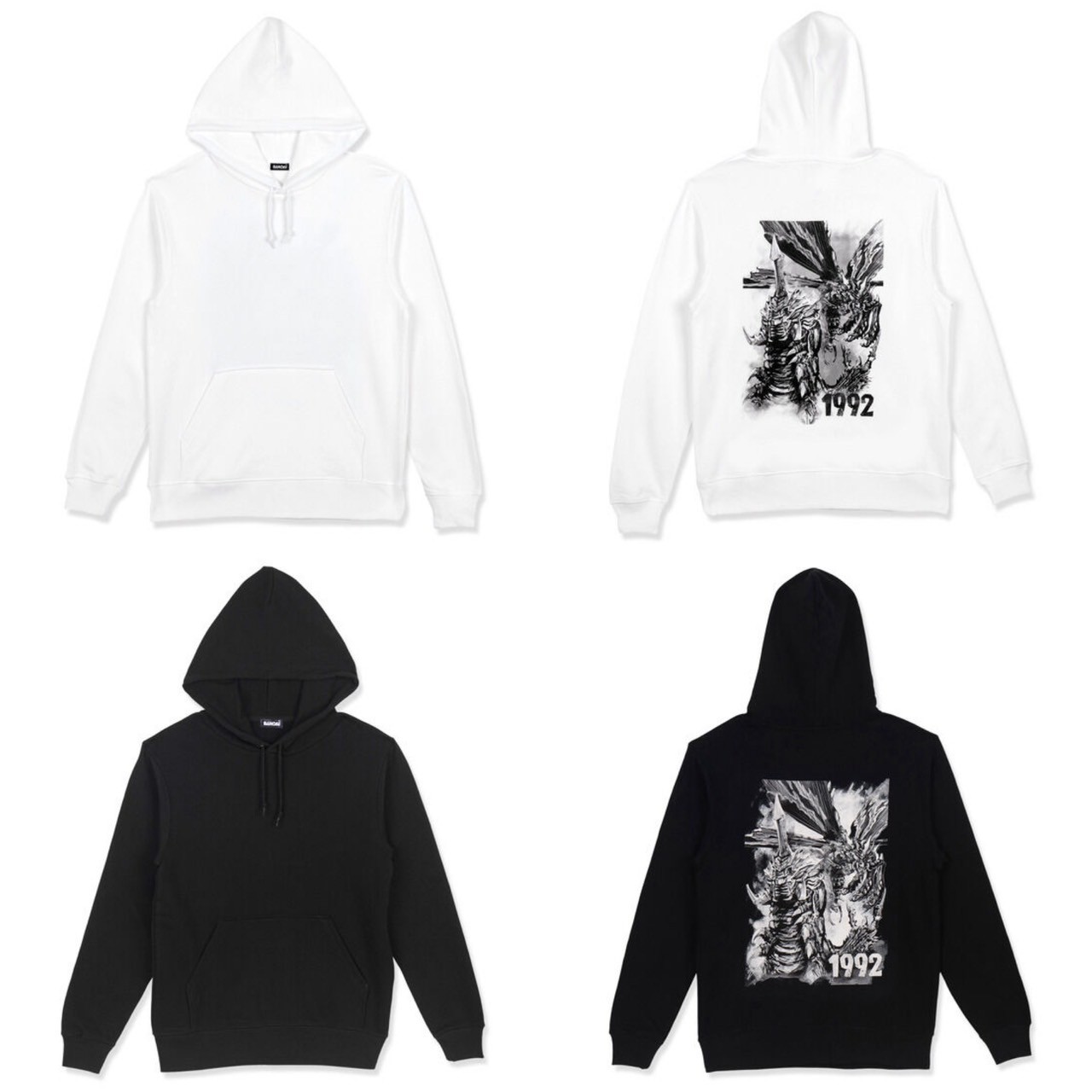 PRE-ORDER : Godzilla Monochrome Design Hoodie Mothra / Battra