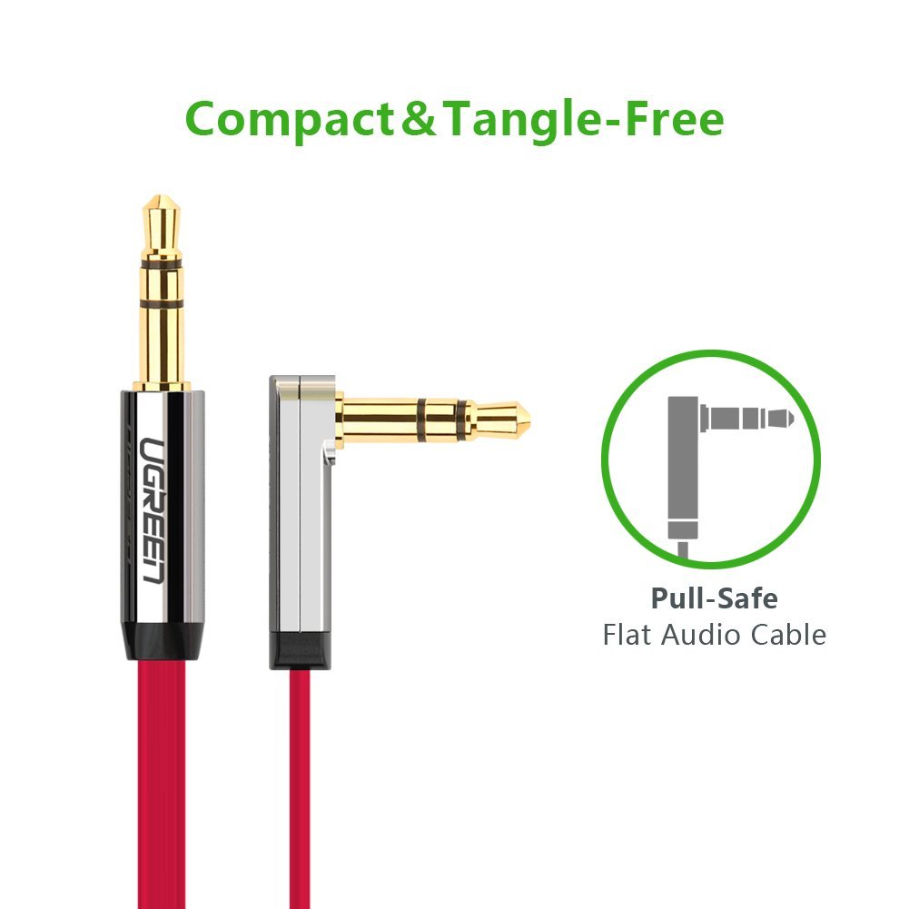 ugreen สาย aux คุณภาพดีสีแดง ความยาว 50,100,150ซม. สำเนา