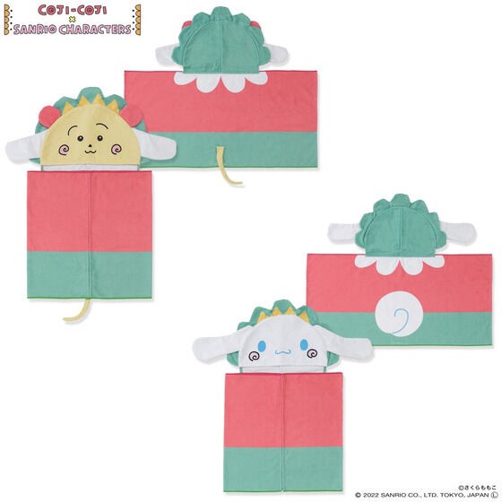 PRE-ORDER : Coji-Coji x Sanrio Characters Narikiri Hooded Towel (2 types in total)