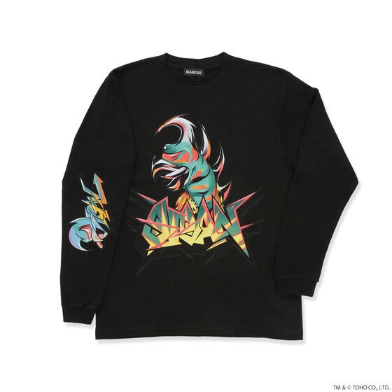 PRE-ORDER : Godzilla Gigan Illustration Long T-shirt B Type Black / Blue