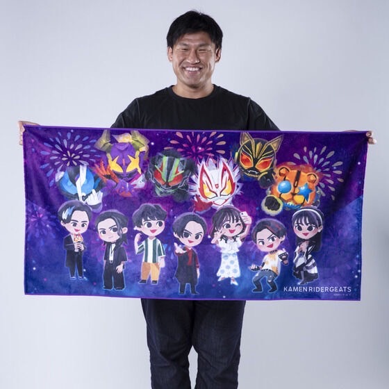 PRE-ORDER : Kamen Rider Geats Deformed Bath Towel Fireworks Pattern