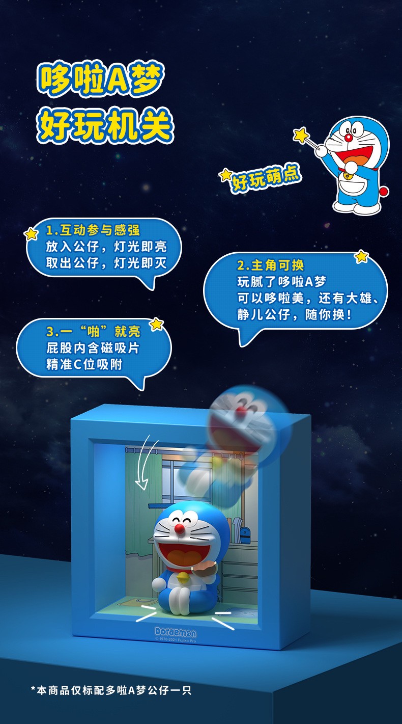 Rock x Doraemon Lamp