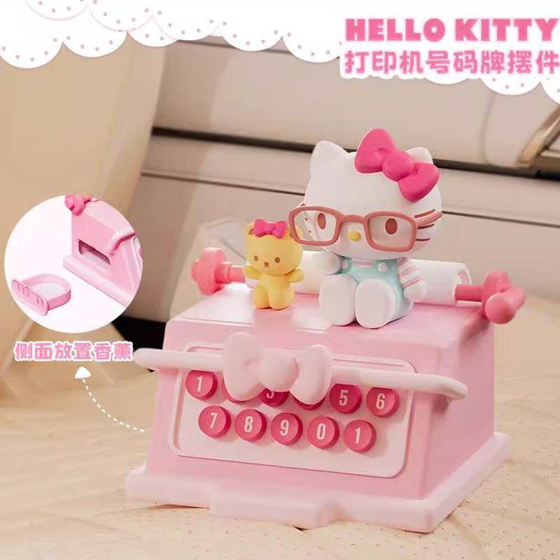 น้ำหอมติดรถ Sanrio - Hello Kitty 50th Anniversary Car Aromatherapy Printer Parking Number Plate by Holy Box