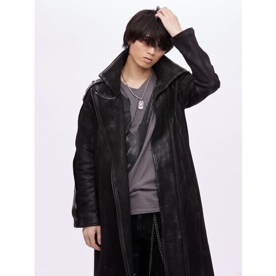 PRE-ORDER : Avataro Sentai Donbrothers x h.NAOTO Inu Brother Tsubasa Inuzuka High Neck Long Stretch Coat