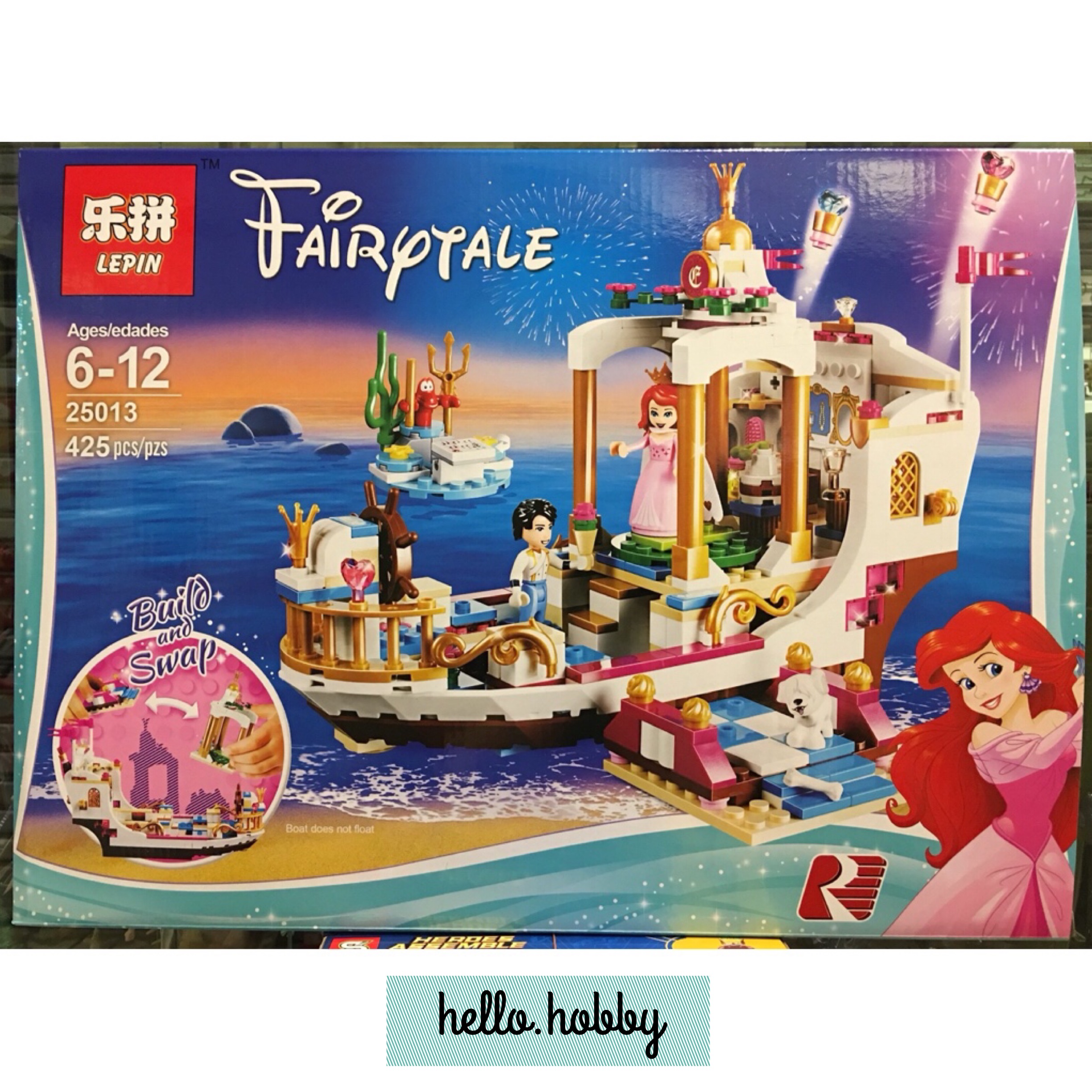 LEPIN 25013 Disney Princess ARIEL'S ROYAL CELEBRATION BOAT 425pcs