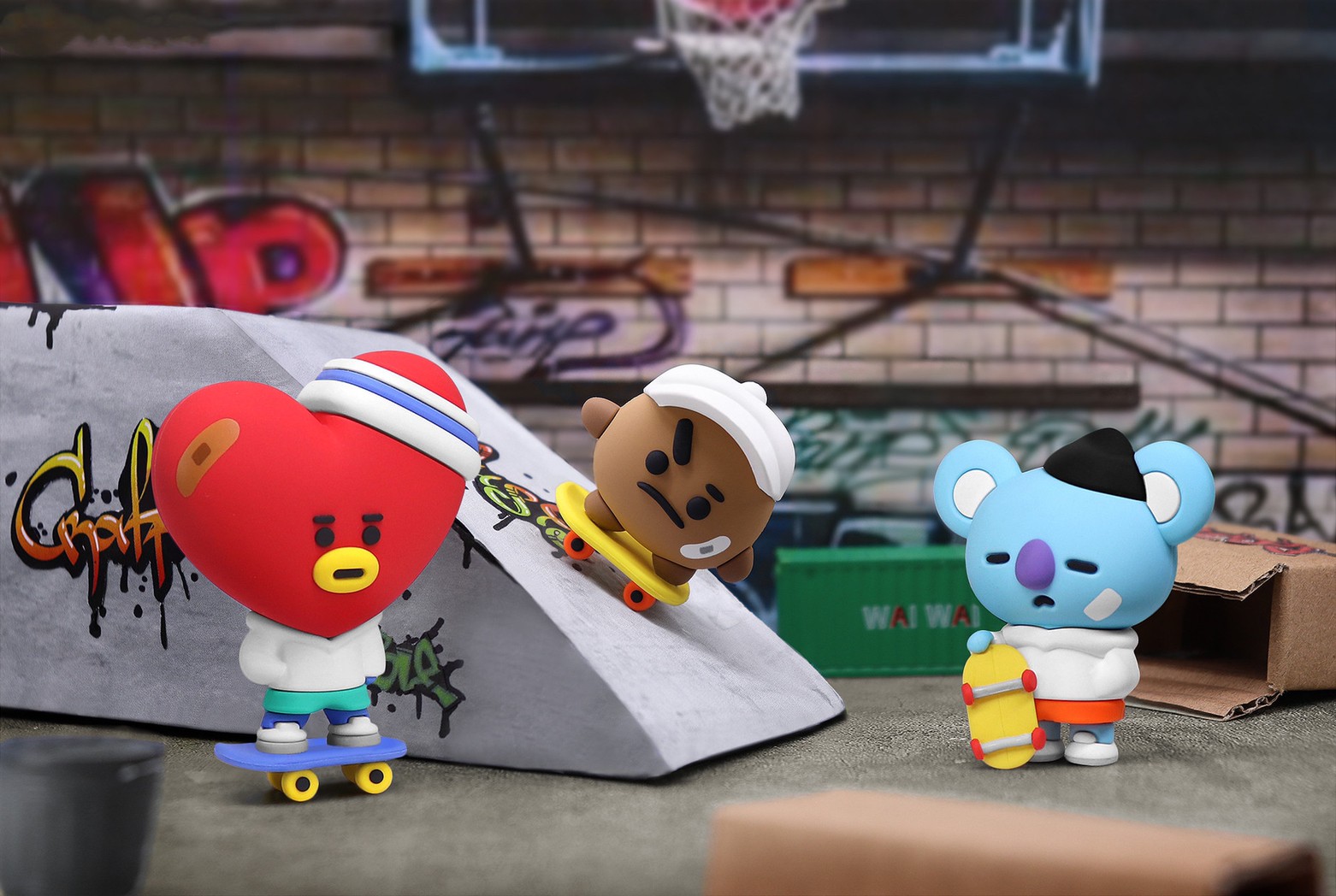 กล่องสุ่ม BTS BT21 Street Mood Series Blind Box by Garmma (Set of 7+1)