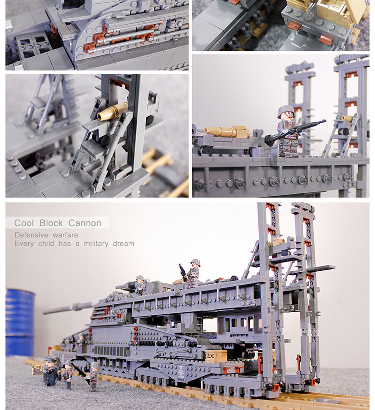 Kazi Ky 10005 Military German Railway Gun 3846pcs