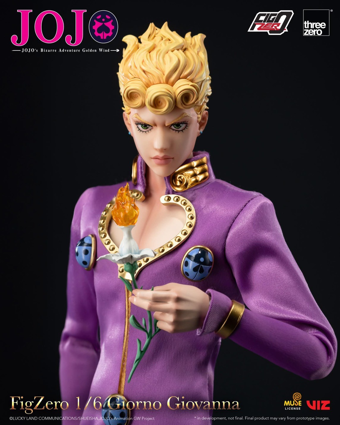Pre-order : JOJO’s Bizarre Adventure: Golden Wind FigZero Giorno Giovanna 1/6 Scale Figure by Threezero