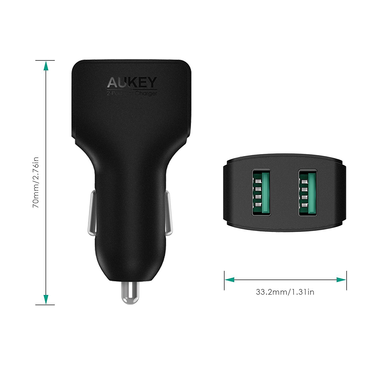 CC-S3 | ที่ชาร์จในรถ Aukey USB 2-port Car Charger