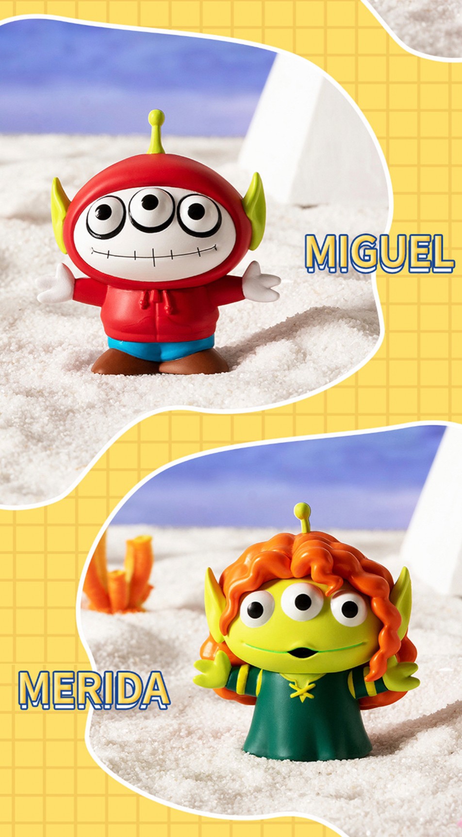 กล่องสุ่ม Miniso Alien Remix : Toy Story Little Green Men Blind Box by Herocross (Set of 9)