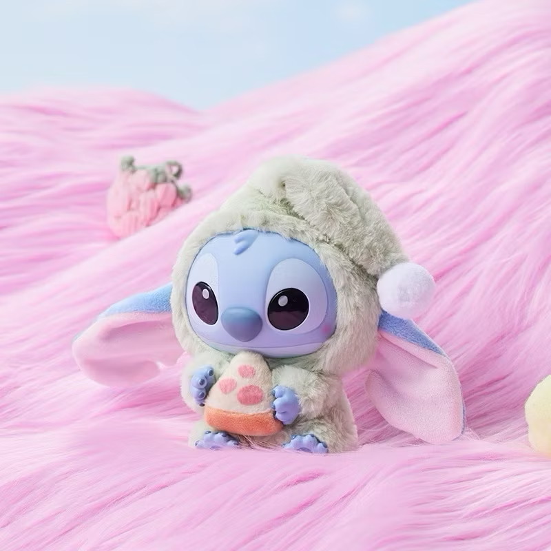 ตุ๊กตาพวงกุญแจ Disney - Lilo & Stitch - Eat Something Before Sleep Series Plush Keychain by Miniso