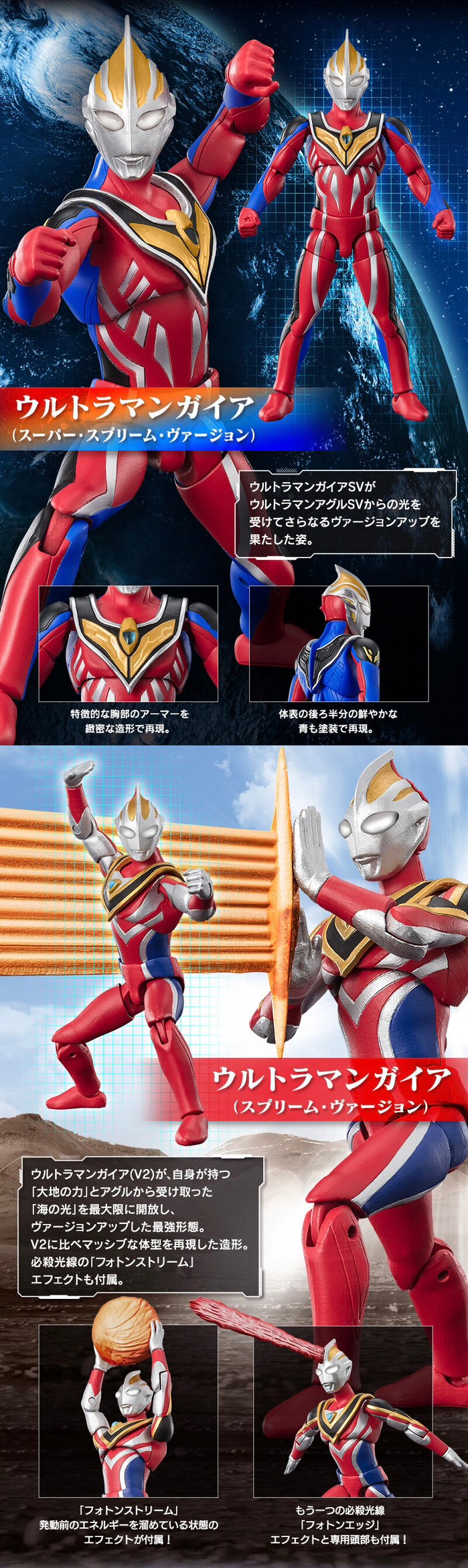 PRE-ORDER : Cho-Do α Ultraman Gaia Supreme Version Set [Premium Bandai & Tsuburaya Store ONLINE Exclusive]