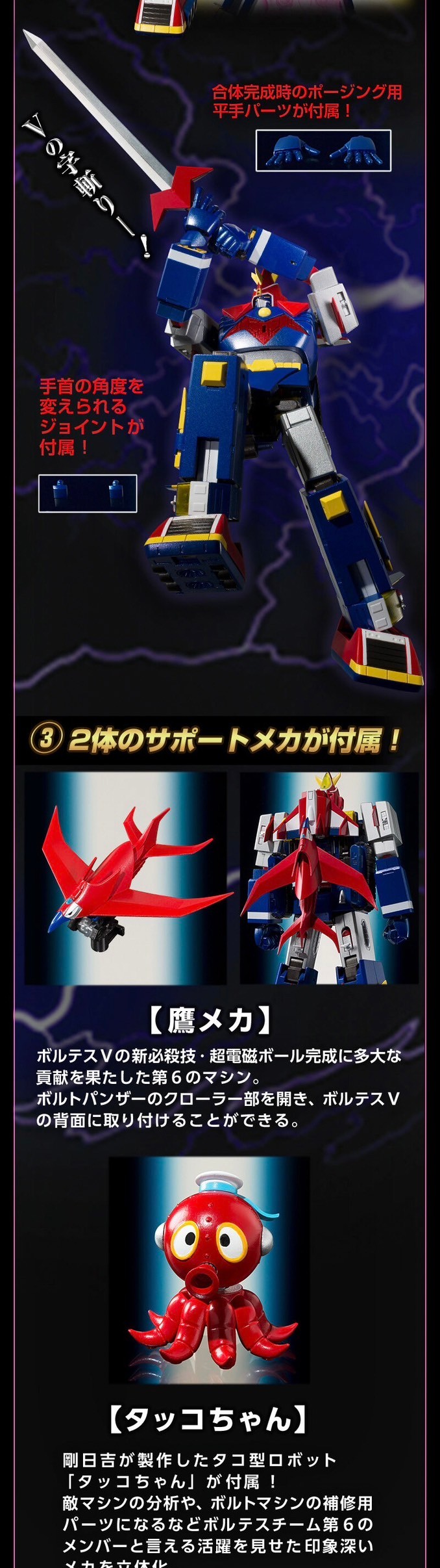 PRE-ORDER : SMP [SHOKUGAN MODELING PROJECT] Voltes V V Together SP Edition