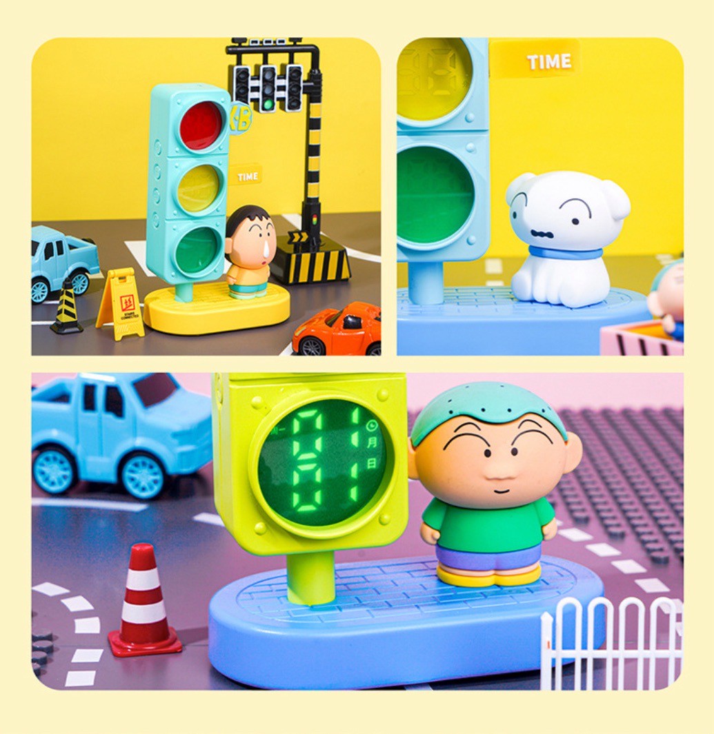 ร้าน🇹🇭 พร้อมส่ง✨ นาฬิกาปลุกตั้งโต๊ะ ได้ 1 ตัว - Crayon Shinchan - Traffic Light Alarm Clock Series by Maihe