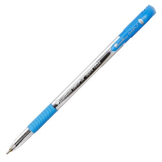 ปากกาลูกลื่น 0.5มม. หมึกสีน้ำเงิน ด้ามสีฟ้า ควอนตั้ม GeloPlus Spirit 1233