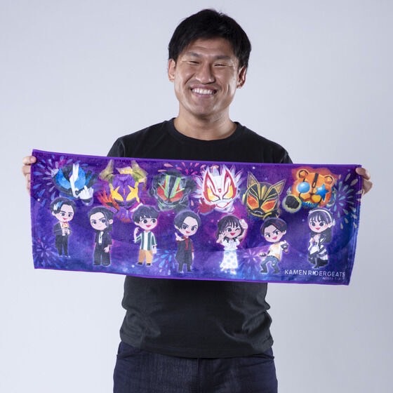 PRE-ORDER : Kamen Rider Geats Deformed Face Towel Fireworks Pattern