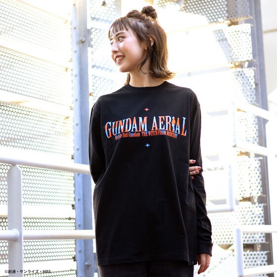 PRE-ORDER : STRICT-G "Mobile Suit Gundam: The Witch from Mercury" Long Sleeve T-shirt Gundam Aerial