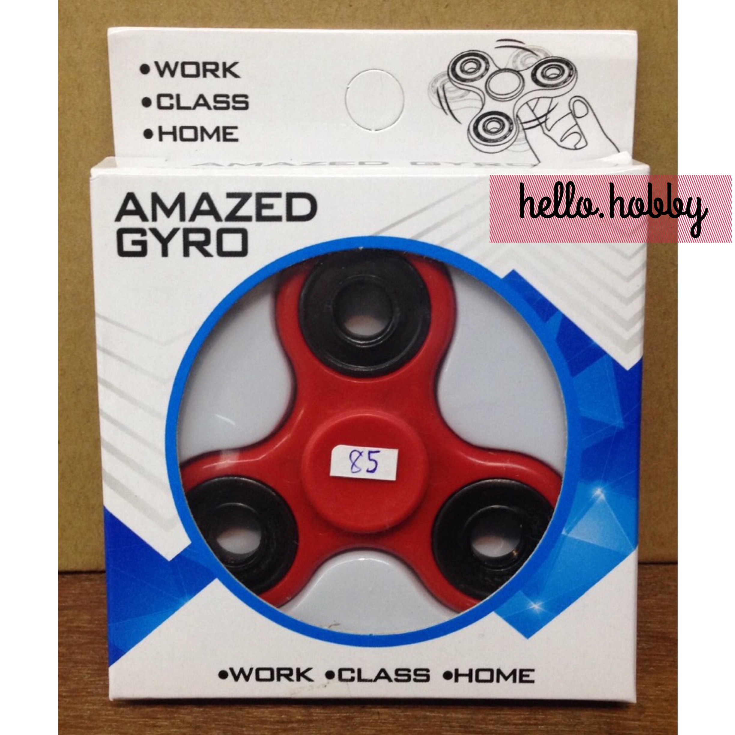 Fidget Spinner - Classic Half Black&Red