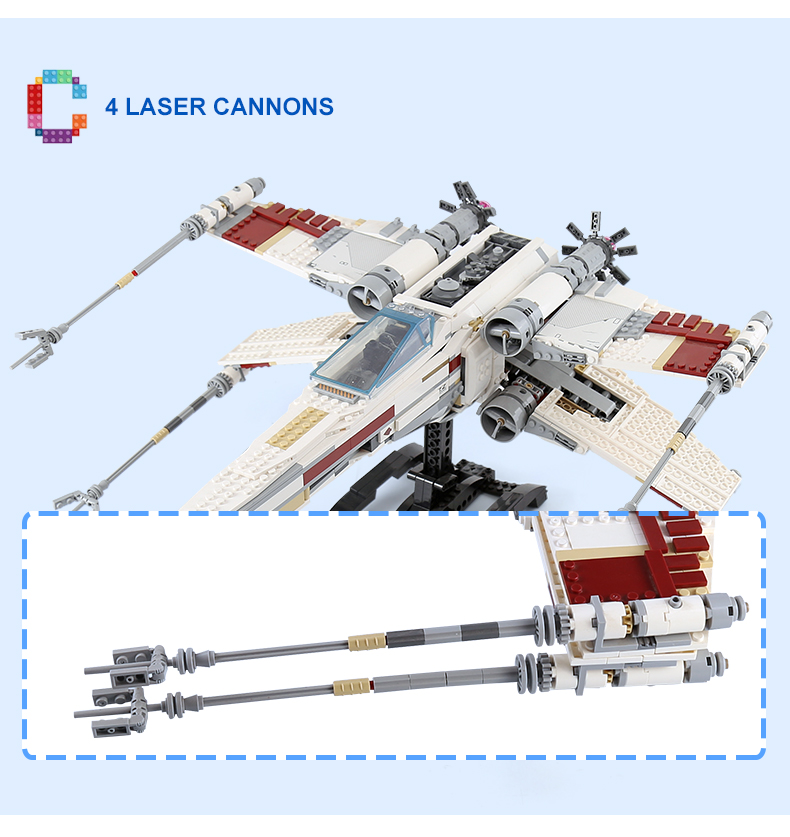 Lepin 05039 Star Wars Red Five X-wing Starfighter 1616pcs